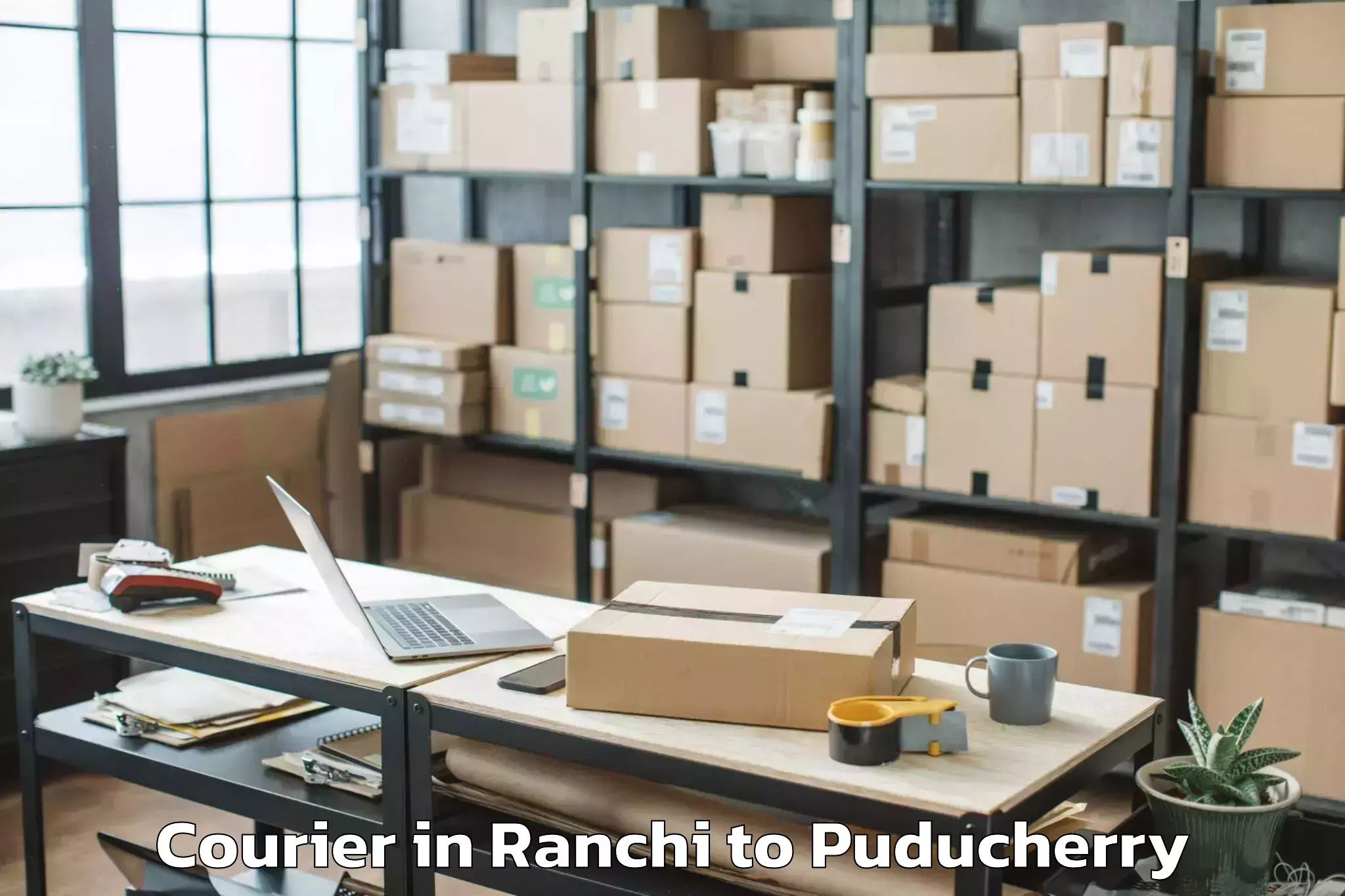 Easy Ranchi to Pondicherry Courier Booking